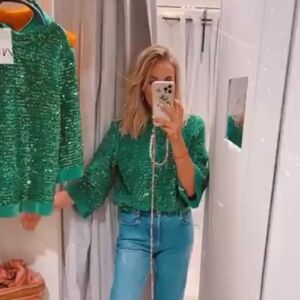 ZARA SEQUIN BLOUSE